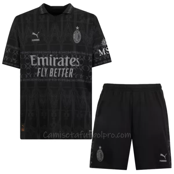 Camiseta AC Milan Niños 4ª Equipación 23/24 Negro