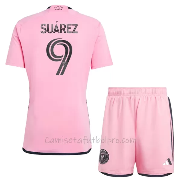 Camiseta Inter Miami CF Luis Suárez 9 Niños 1ª Equipación 24/25