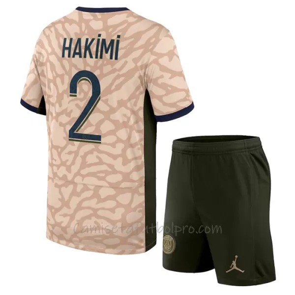 Camiseta Paris Saint-Germain Achraf Hakimi 2 Niños 4ª Equipación Jordan 23/24