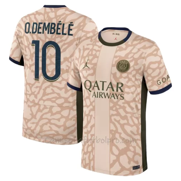 Camiseta Paris Saint-Germain Ousmane Dembélé 10 Hombre 4ª Equipación Jordan 23/24