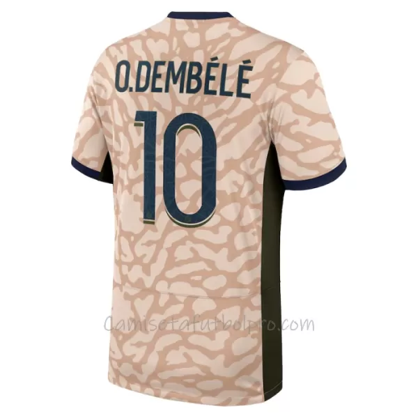 Camiseta Paris Saint-Germain Ousmane Dembélé 10 Hombre 4ª Equipación Jordan 23/24