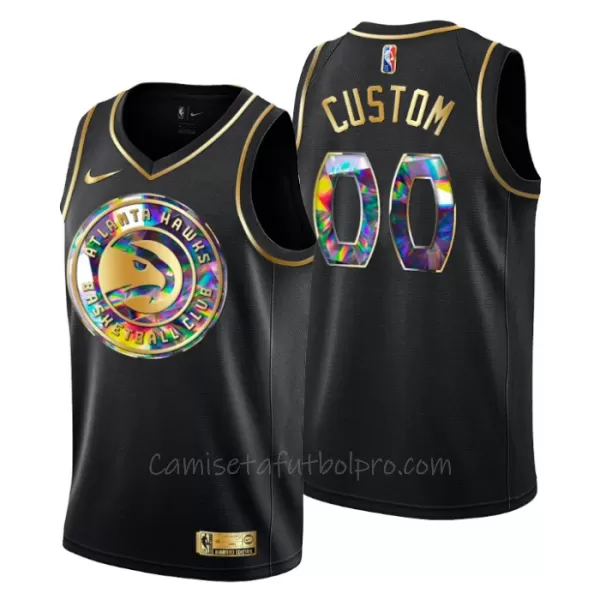 Camiseta de Baloncesto Atlanta Hawks Diamond Edition Swingman Negro