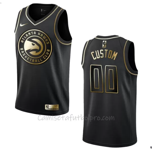 Camiseta de Baloncesto Atlanta Hawks Golden Edition Swingman Negro