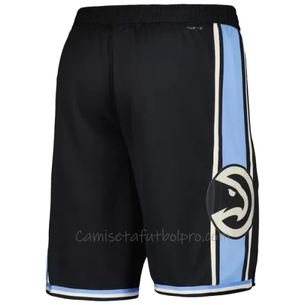 Shorts de Baloncesto Atlanta Hawks City Edition Swingman Negro