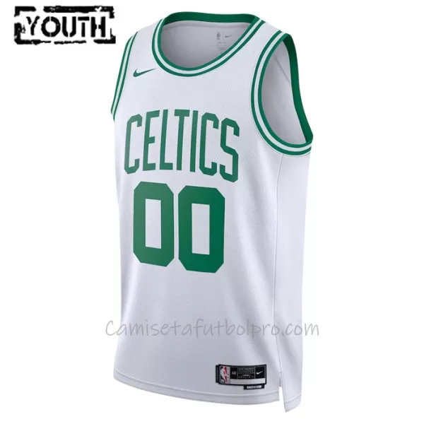 Camiseta de Baloncesto Boston Celtics Association Edition Swingman 2023/24 Niños Blanco