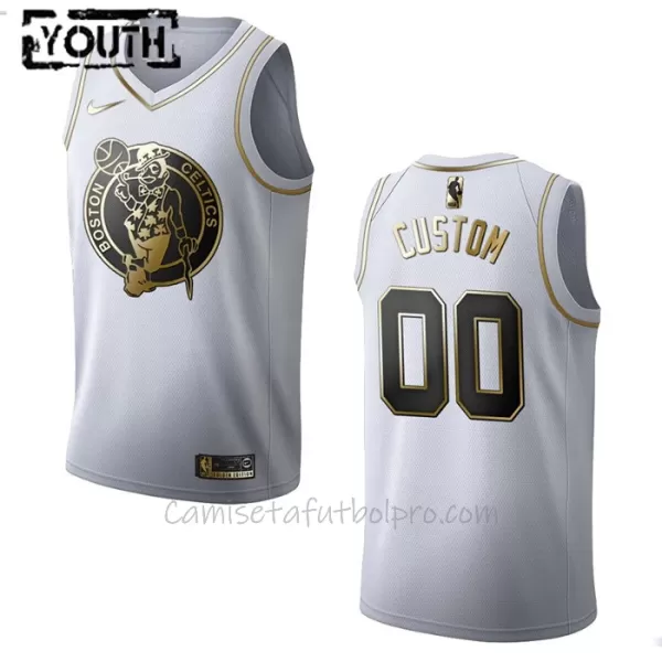 Camiseta de Baloncesto Boston Celtics Golden Edition Swingman Niños Blanco