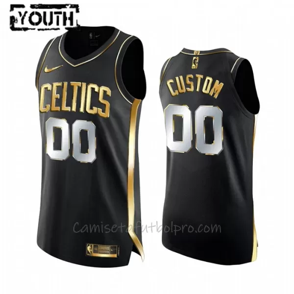 Camiseta de Baloncesto Boston Celtics Golden Edition Swingman Niños Negro