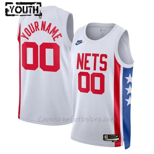 Camiseta de Baloncesto Brooklyn Nets Classic Edition Swingman Niños Blanco