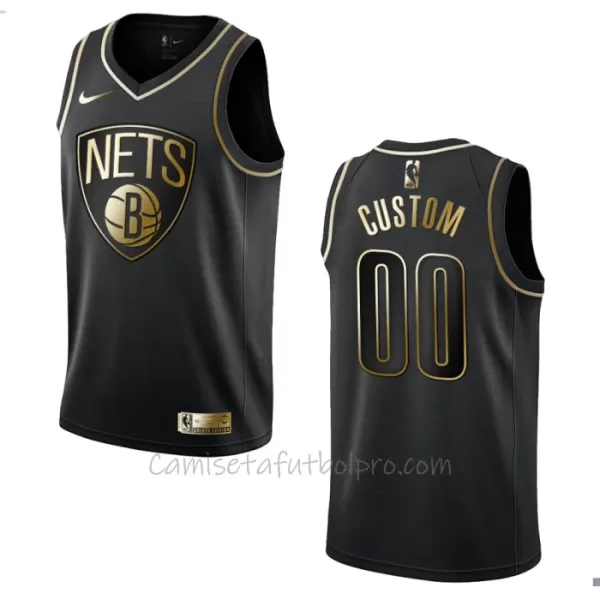 Camiseta de Baloncesto Brooklyn Nets Golden Edition Swingman Negro