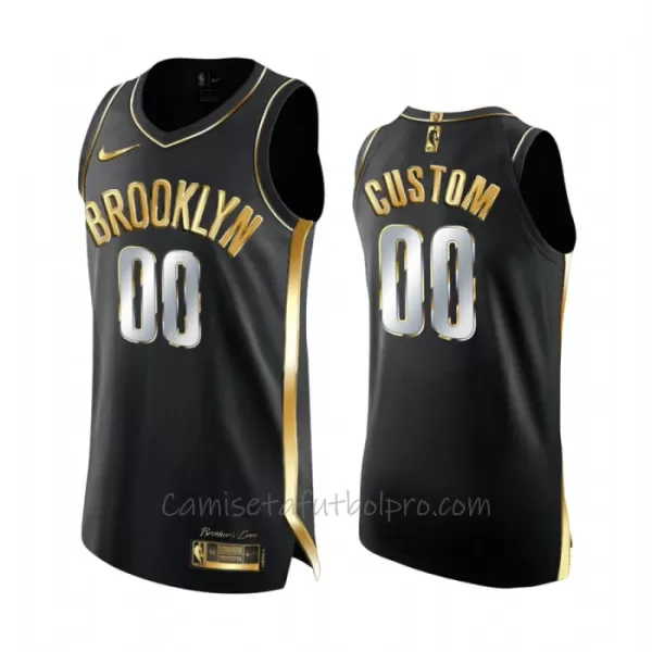 Camiseta de Baloncesto Brooklyn Nets Golden Edition Swingman Negro