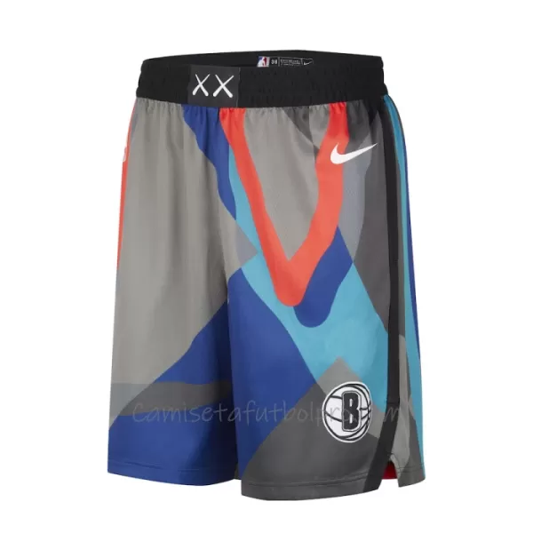 Shorts de Baloncesto Brooklyn Nets City Edition Swingman Negro