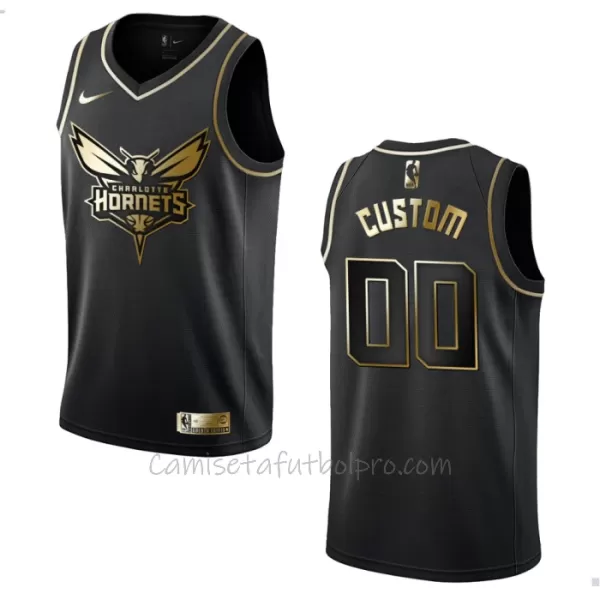 Camiseta de Baloncesto Charlotte Hornets Golden Edition Swingman Negro