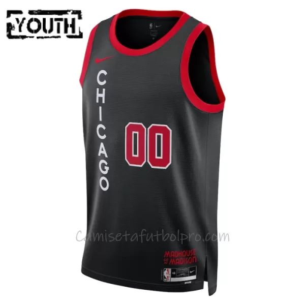 Camiseta de Baloncesto Chicago Bulls City Edition Swingman 2023/24 Niños Negro