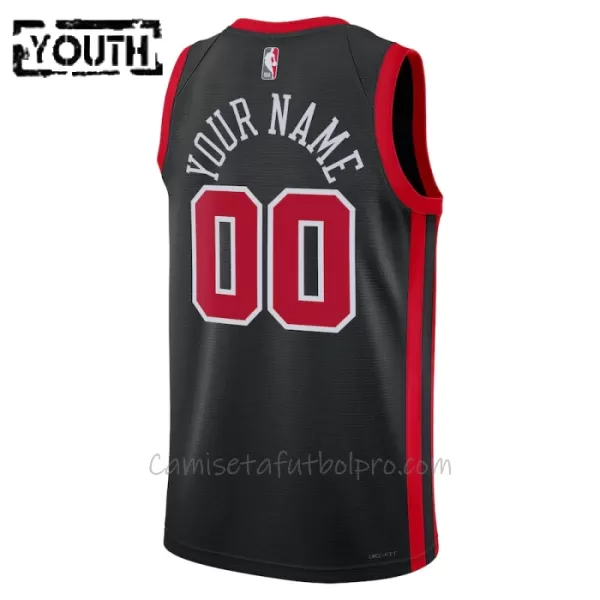 Camiseta de Baloncesto Chicago Bulls City Edition Swingman 2023/24 Niños Negro