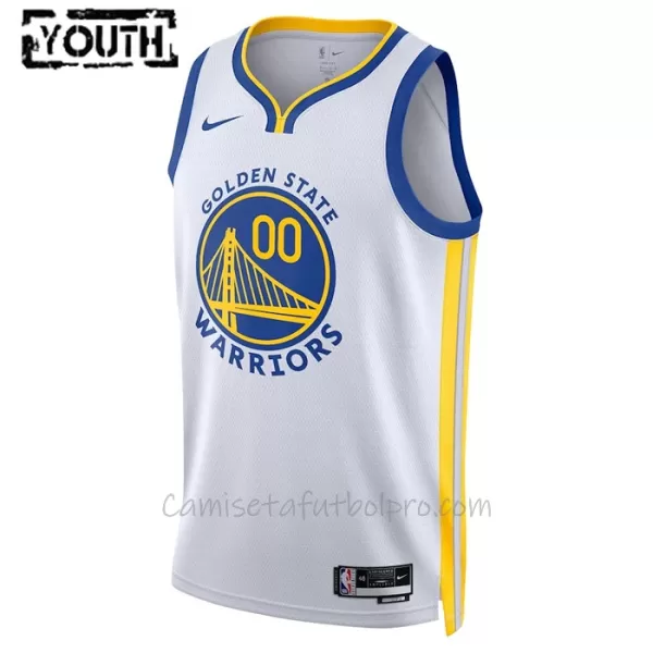 Camiseta de Baloncesto Golden State Warriors Association Edition Swingman 2023/24 Niños Blanco