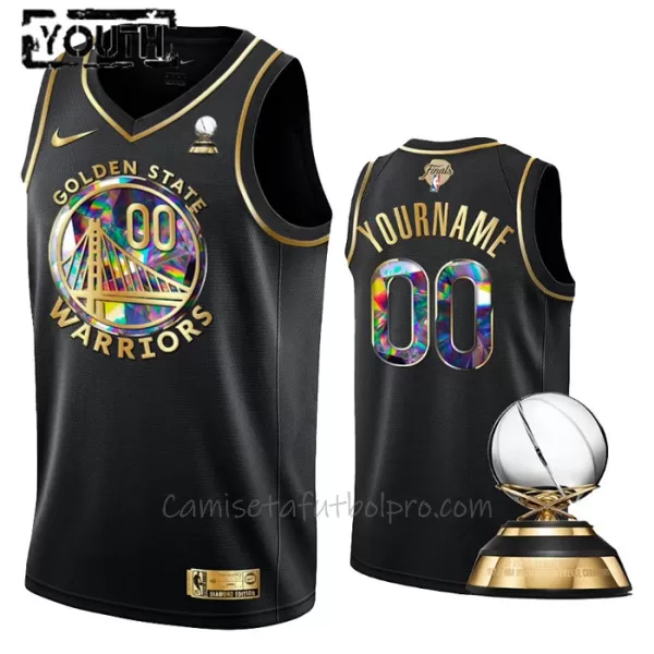 Camiseta de Baloncesto Golden State Warriors Diamond Edition Swingman Niños Negro