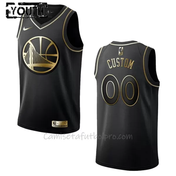 Camiseta de Baloncesto Golden State Warriors Golden Edition Swingman 2023/24 Niños Negro