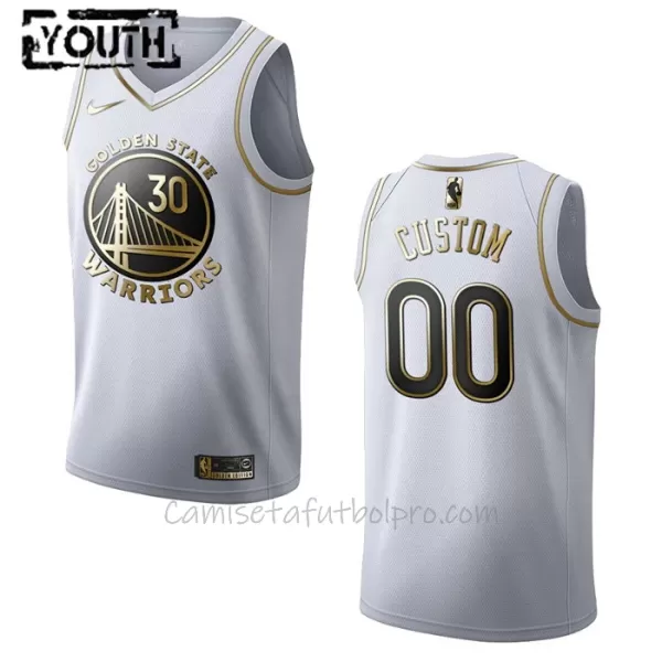 Camiseta de Baloncesto Golden State Warriors Golden Edition Swingman Niños Blanco