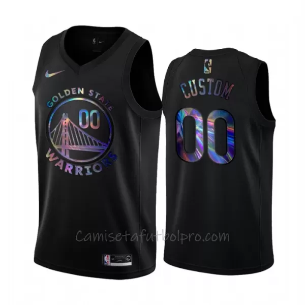 Camiseta de Baloncesto Golden State Warriors HWC Iridescent Swingman Negro