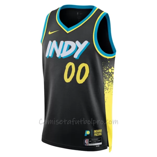 Camiseta de Baloncesto Indiana Pacers City Edition Swingman 2023/24 Negro