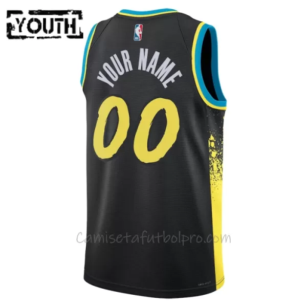 Camiseta de Baloncesto Indiana Pacers City Edition Swingman 2023/24 Niños Negro