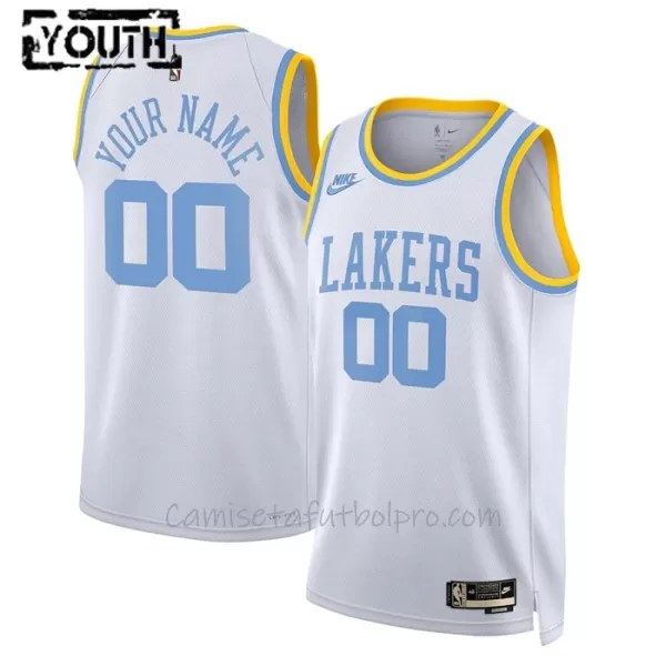 Camiseta de Baloncesto Los Angeles Lakers Classic Edition Swingman Niños Blanco