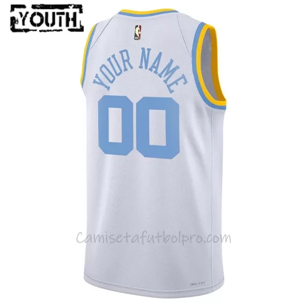 Camiseta de Baloncesto Los Angeles Lakers Classic Edition Swingman Niños Blanco