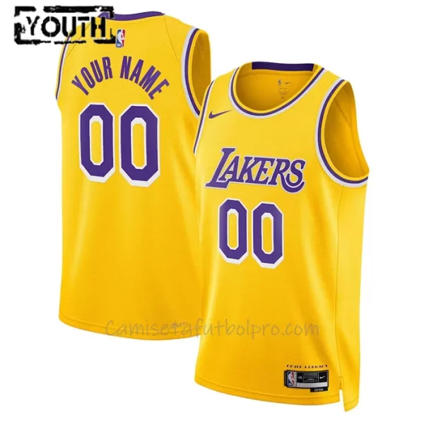 Camiseta de Baloncesto Los Angeles Lakers Icon Edition Swingman 2023/24 Niños Amarillo