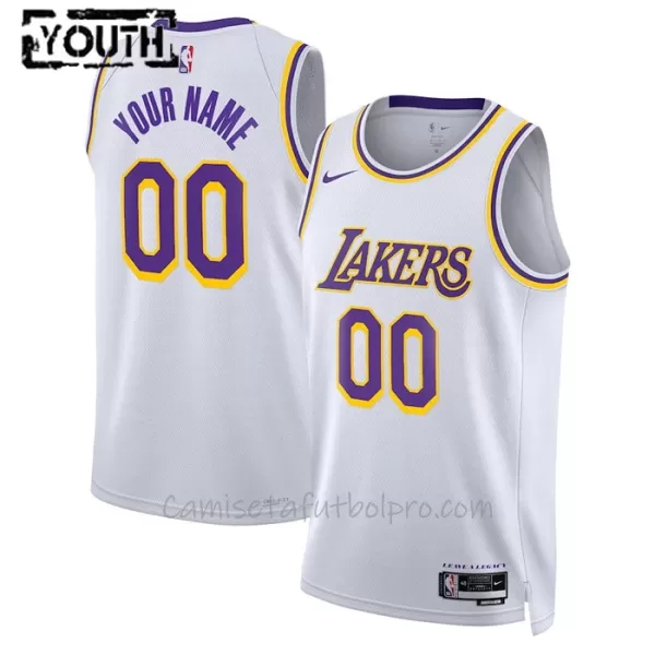 Camiseta de Baloncesto Los Angeles Lakers Icon Edition Swingman 2023/24 Niños Blanco