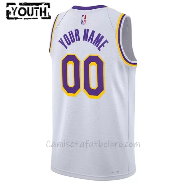 Camiseta de Baloncesto Los Angeles Lakers Icon Edition Swingman 2023/24 Niños Blanco