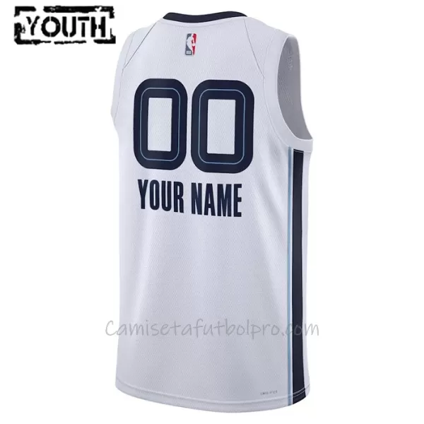 Camiseta de Baloncesto Memphis Grizzlies Association Edition Swingman 2023/24 Niños Blanco