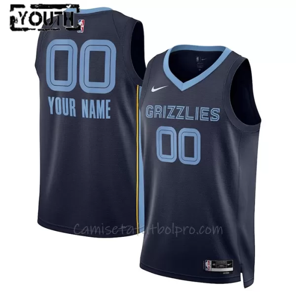 Camiseta de Baloncesto Memphis Grizzlies Icon Edition Swingman 2023/24 Niños Navy