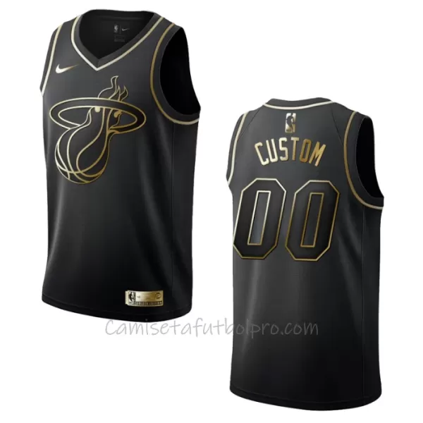 Camiseta de Baloncesto Miami Heat Golden Edition Swingman Negro