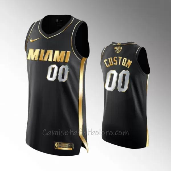 Camiseta de Baloncesto Miami Heat Golden Edition Swingman Negro