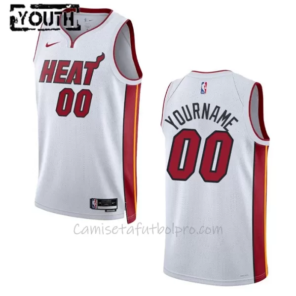 White Camiseta de Baloncesto Miami Heat Association Edition Swingman 2023/24 Niños