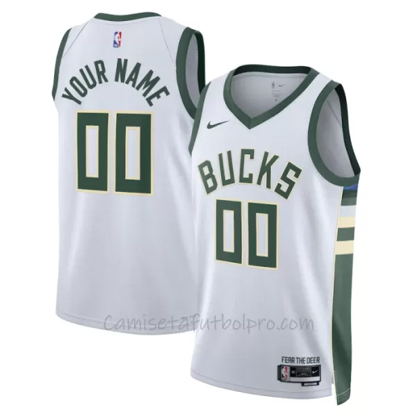 Camiseta de Baloncesto Milwaukee Bucks Association Edition Swingman 2023/24 Blanco