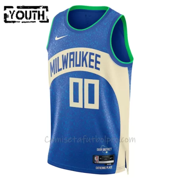 Camiseta de Baloncesto Milwaukee Bucks City Edition Swingman 2023/24 Niños