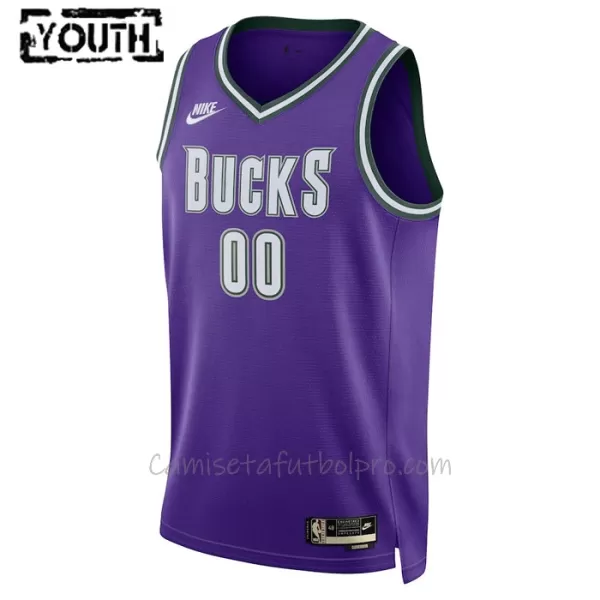 Camiseta de Baloncesto Milwaukee Bucks Classic Edition Swingman Niños Morado