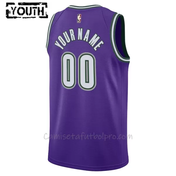 Camiseta de Baloncesto Milwaukee Bucks Classic Edition Swingman Niños Morado