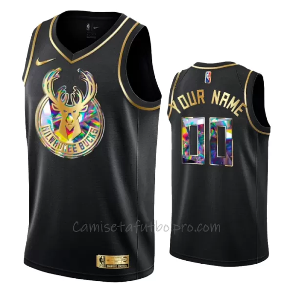 Camiseta de Baloncesto Milwaukee Bucks Diamond Edition Swingman Negro