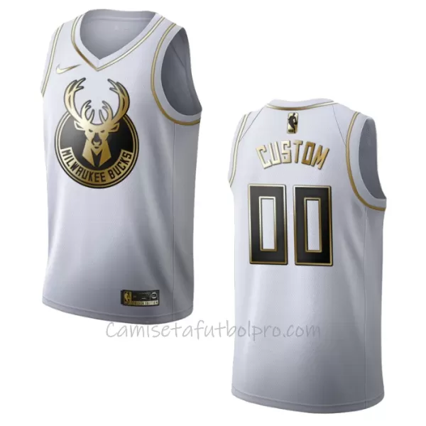 Camiseta de Baloncesto Milwaukee Bucks Golden Edition Swingman Blanco