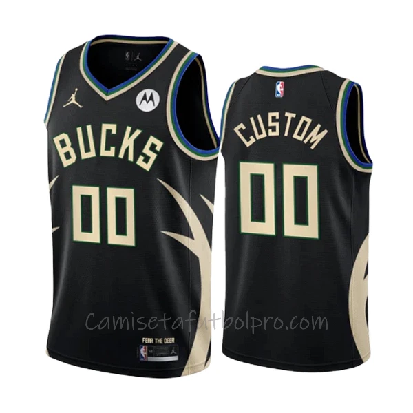 Camiseta de Baloncesto Milwaukee Bucks Statement Edition Swingman 2023/24 Negro