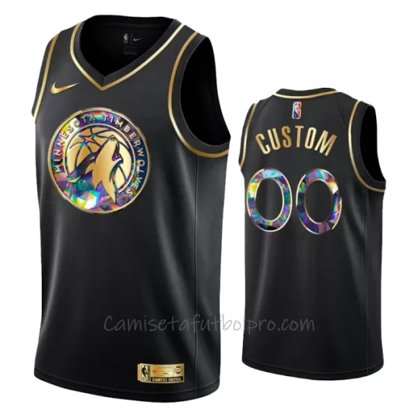 Camiseta de Baloncesto Minnesota Timberwolves Diamond Edition Swingman Negro