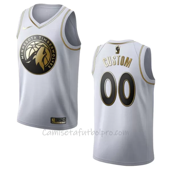 Camiseta de Baloncesto Minnesota Timberwolves Golden Edition Swingman Blanco