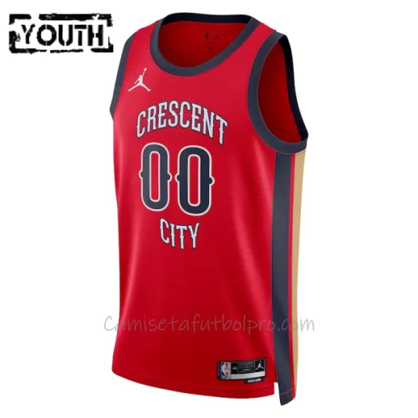 Camiseta de Baloncesto New Orleans Pelicans Statement Edition Swingman 2023/24 Niños Rojo