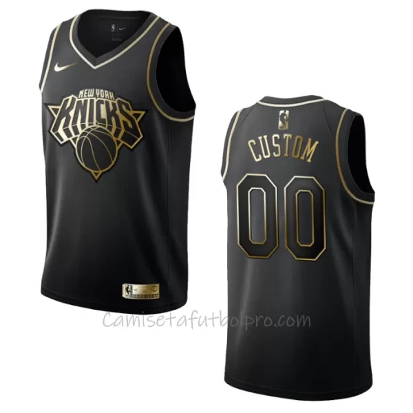 Camiseta de Baloncesto New York Knicks Golden Edition Swingman Negro