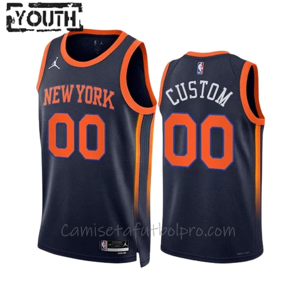 Camiseta de Baloncesto New York Knicks Statement Edition Swingman 2023/24 Niños Navy