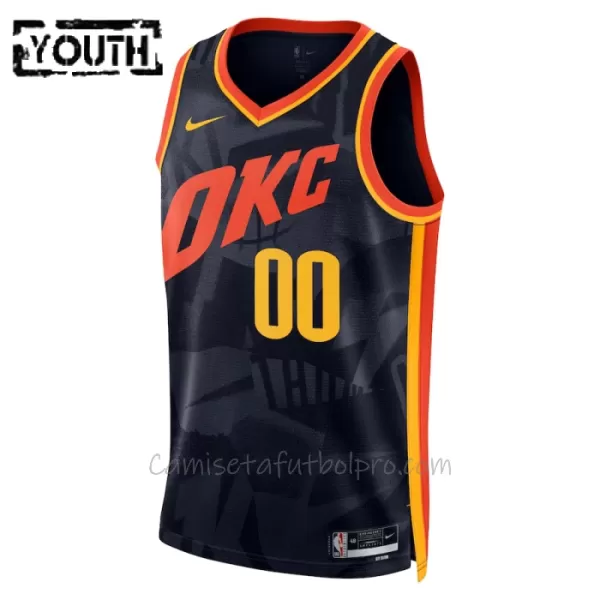 Camiseta de Baloncesto Oklahoma City Thunder City Edition Swingman 2023/24 Niños Navy