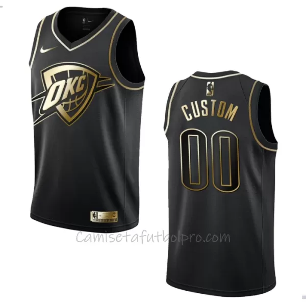 Camiseta de Baloncesto Oklahoma City Thunder Golden Edition Swingman Negro