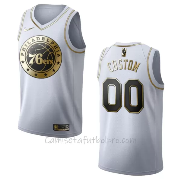 Camiseta de Baloncesto Philadelphia 76ers Golden Edition Swingman Blanco